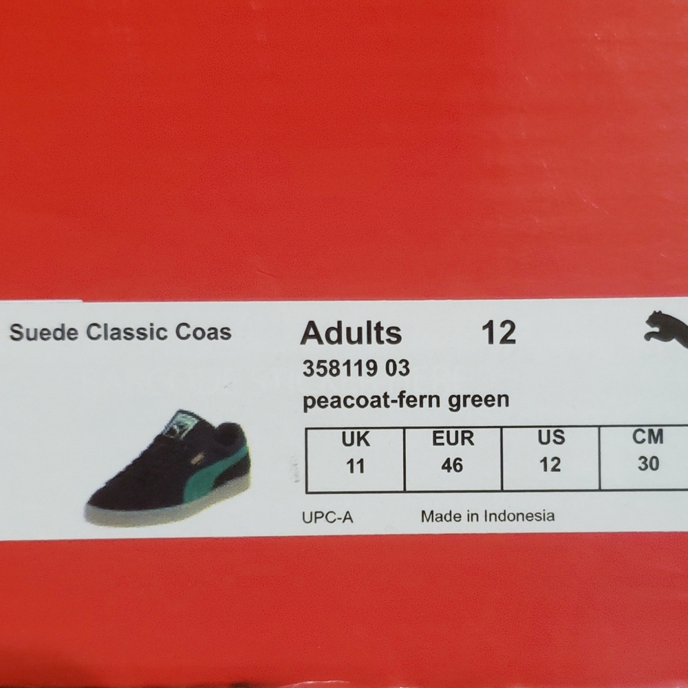 PUMA Suede Classic / Blue Green Gum sz 12 - Picture 14 of 15